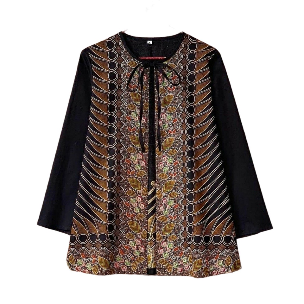 BAJU WANITA/BAJU BATIK WANITA/ATASAN BATIK WANITA/woman outer batik in black
