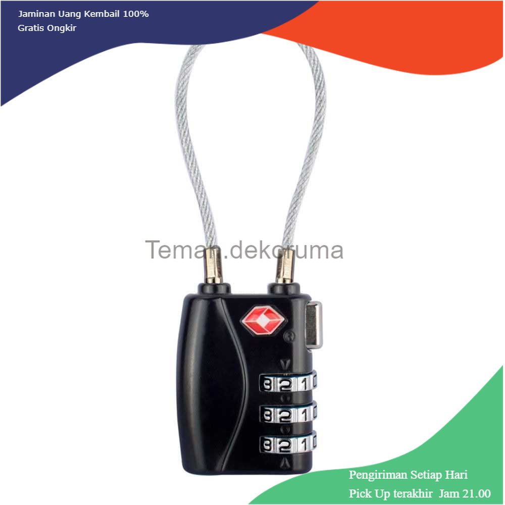 TD - DPR CoolCell Gembok Koper Angka 3 Digit Suitcase Password TSA Lock - TSA-719