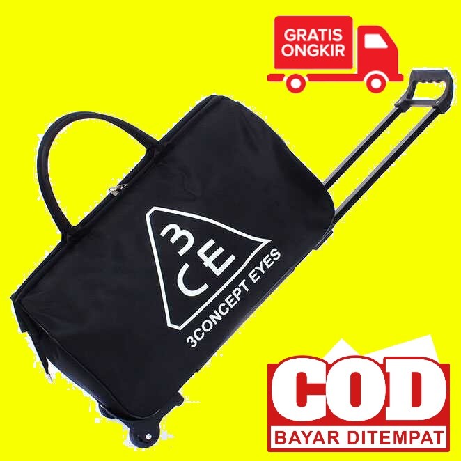 TERMURAH [EF]Tas Koper Duffel Trolley