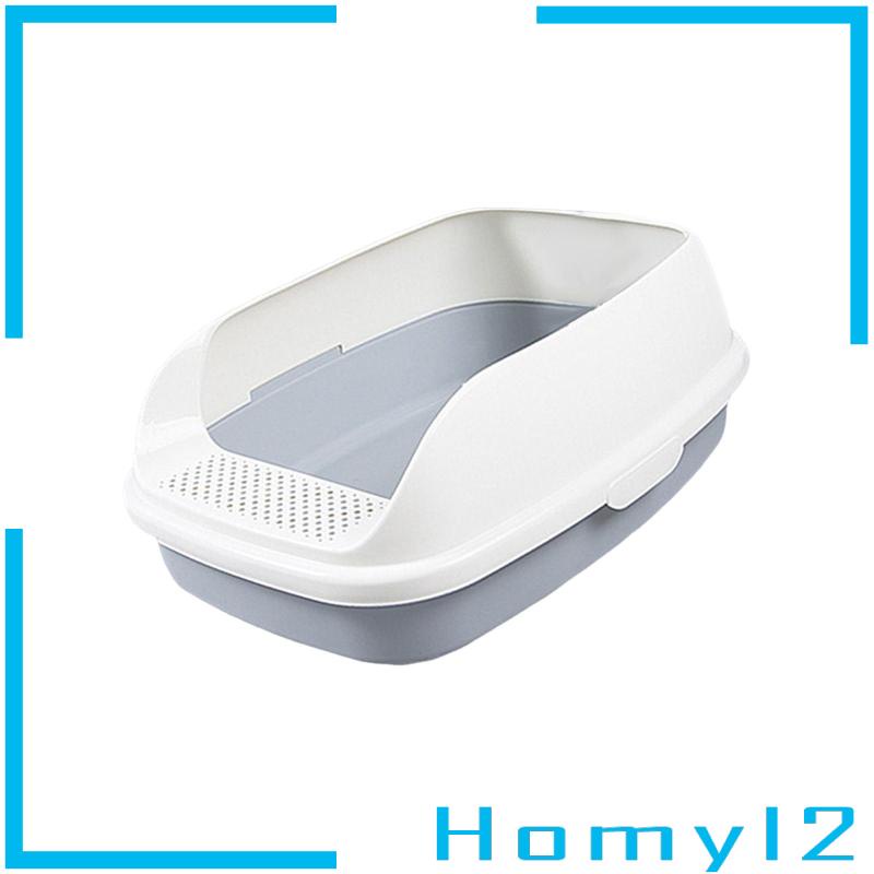 [HOMYL2] Cat Litter Box Large Bedpan Anti Percikan Pasir Kucing Buka Atas Pet Litter Tray