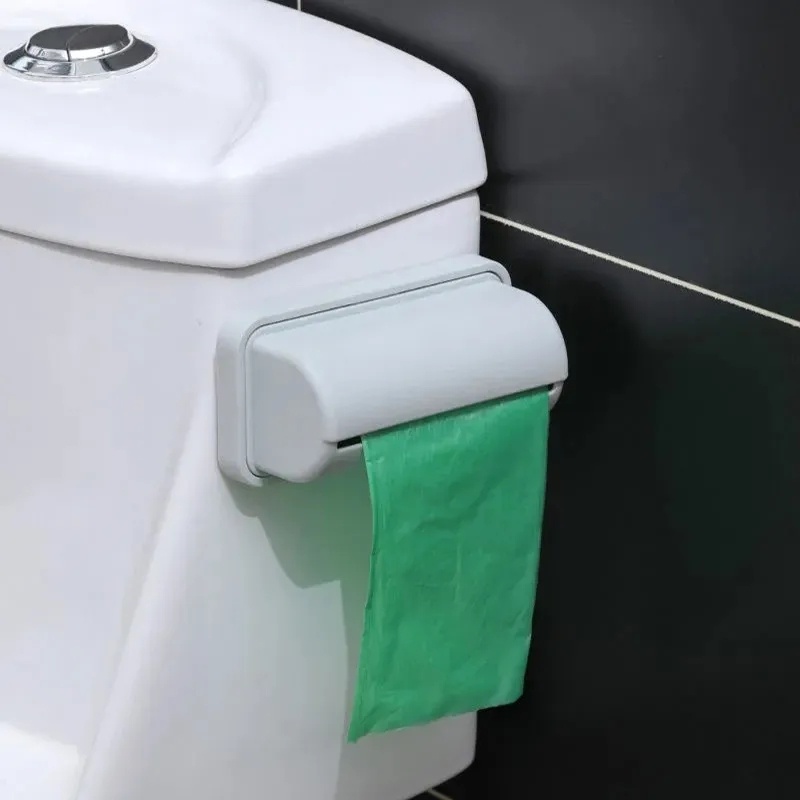 Artefak Penyimpanan Kantong Sampah Ekstraksi Dapur/Kreatif Yang Dipasang Di Dinding Bebas Lubang Kantong Sampah Kotak Penyimpanan Kantong Plastik