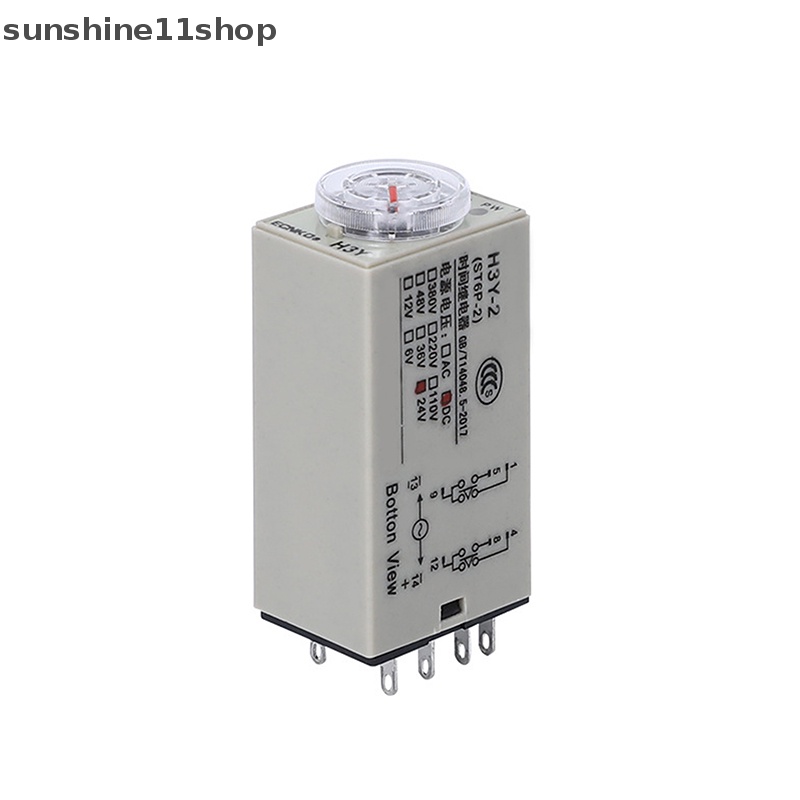 Sho AC 220V H3Y-2 Power On Time Delay Relay Solid State Timer Berkualitas Tinggi Micro 8-Pin DC12V DC24V N