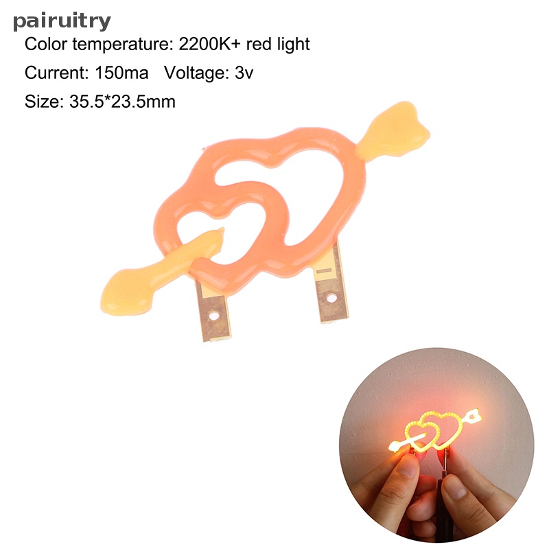 Prt 3V LED COB Edison Flexible Filament Diode Light Pesta Liburan Huruf Cinta Dekorasi Lampu DIY Bohlam Aksesoris PRT