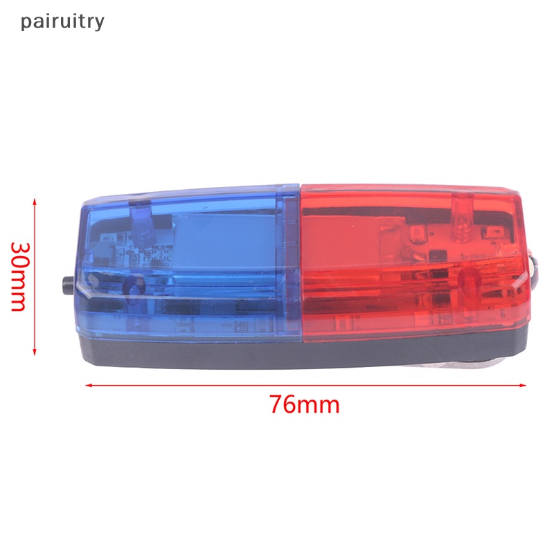 Prt LED Merah Biru Caution Emergency Police Light Lampu Bahu Kedip Rechargeable PRT