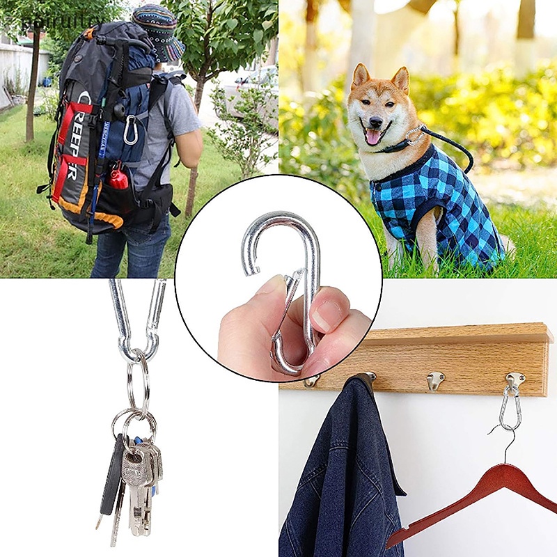 Gantungan Kunci Carabiner PRT Alluminum Alloy D-ring Buckle Spring Carabiner Snap Hook PRT