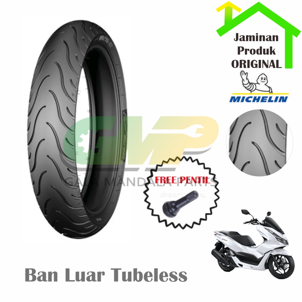 Michelin Pilot Street Ban Luar Tubeless Motor PCX150 100/80 120/70 Ring14