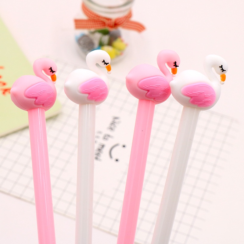 

Pena Karakter Flaminggo Pulpen Angsa Gel Cair Stationary Alat Tulis 3D Karakter