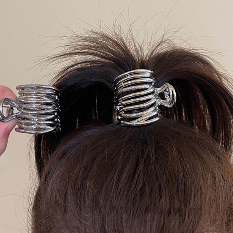 Ahellogirl Sederhana Tinggi Ponytail Tetap Artefak Grabber Temperamen Punggung Kepala Klip Hiasan Kepala High-end Jepit Rambut Perempuan High-end Hairpin