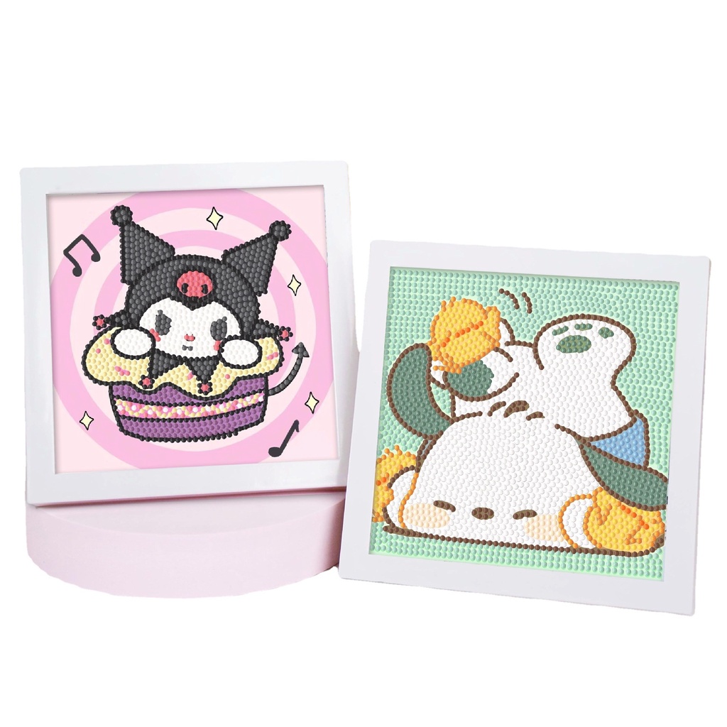 Mainan Lukisan Stik Sanrio Anak 5D handmade Mainan Anak Laki-Laki Dan Perempuan children diamond painting