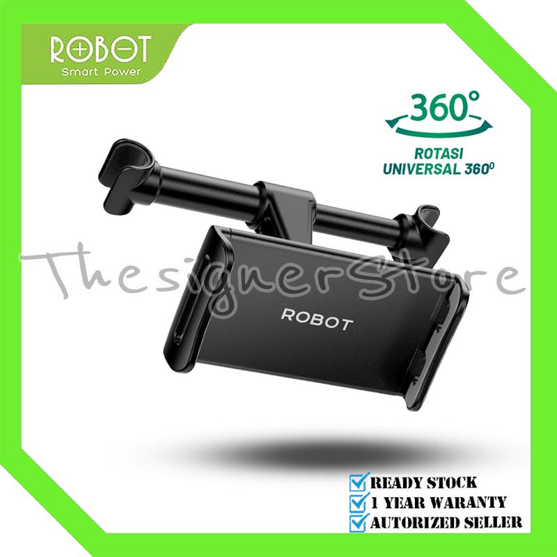 ROBOT RT-CH19 Car Holder Belakang 360 Rotatable For Smartphone Backseat Car Stand Holder