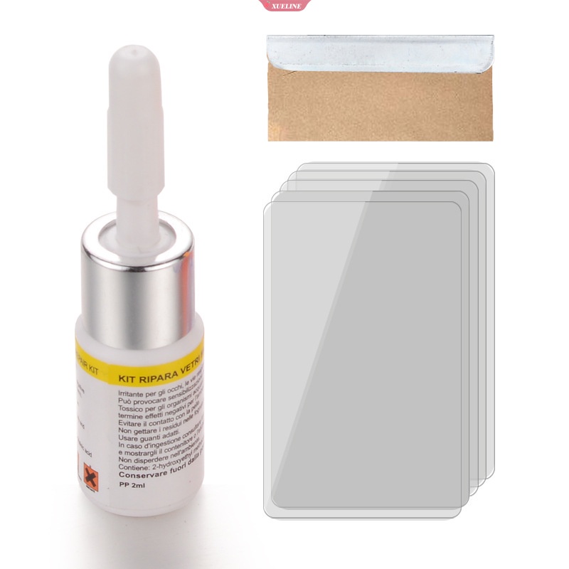 Alat Perbaikan Retak Kaca Mobil DIY Car Window Phone Screen Repair Kit Lem Curing Kaca Auto Glass Scratch Crack Restore [ZXL]