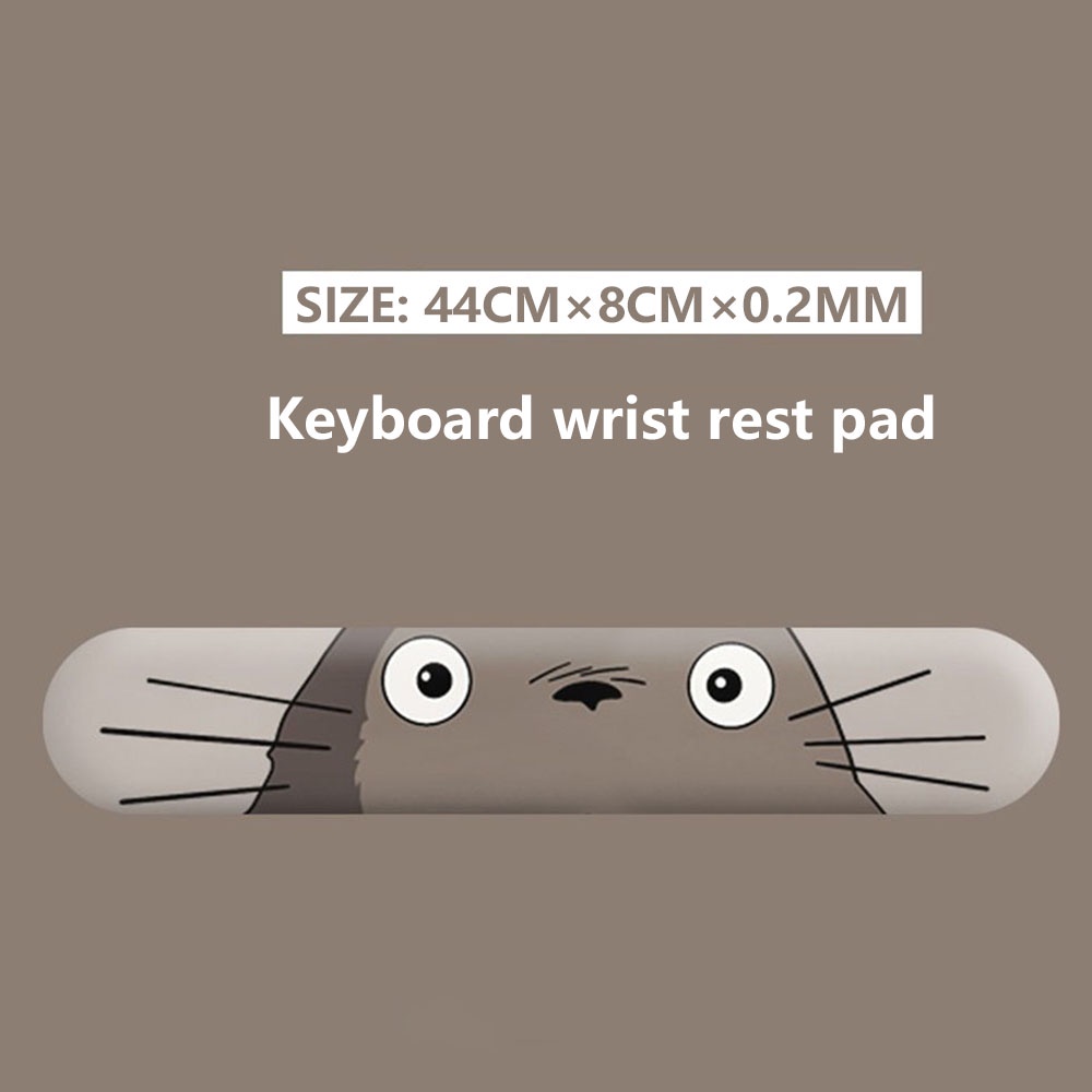 Totoro Lucu Mouse Pad Non-slip Karet Pad Keyboard Pergelangan Tangan Pad Aksesoris Komputer Alas Meja