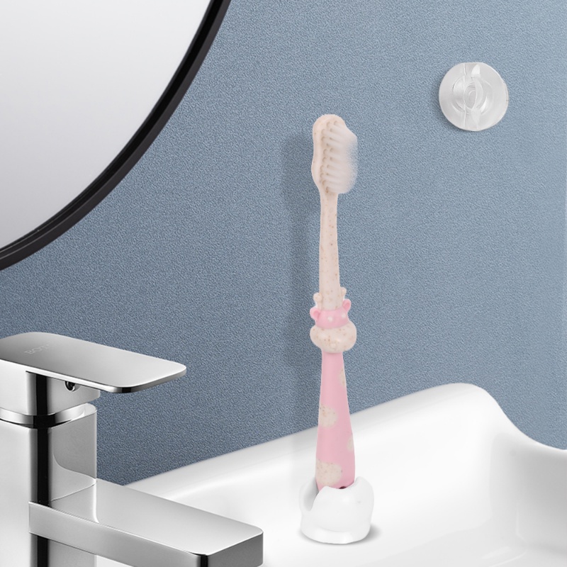 Simple PVC Toothbrush Holder/ Organizer Penyimpanan Sikat Gigi Yang Dipasang Di Dinding/Rak Dengan Cangkir Hisap Sederhana Aksesori Kamar Mandi