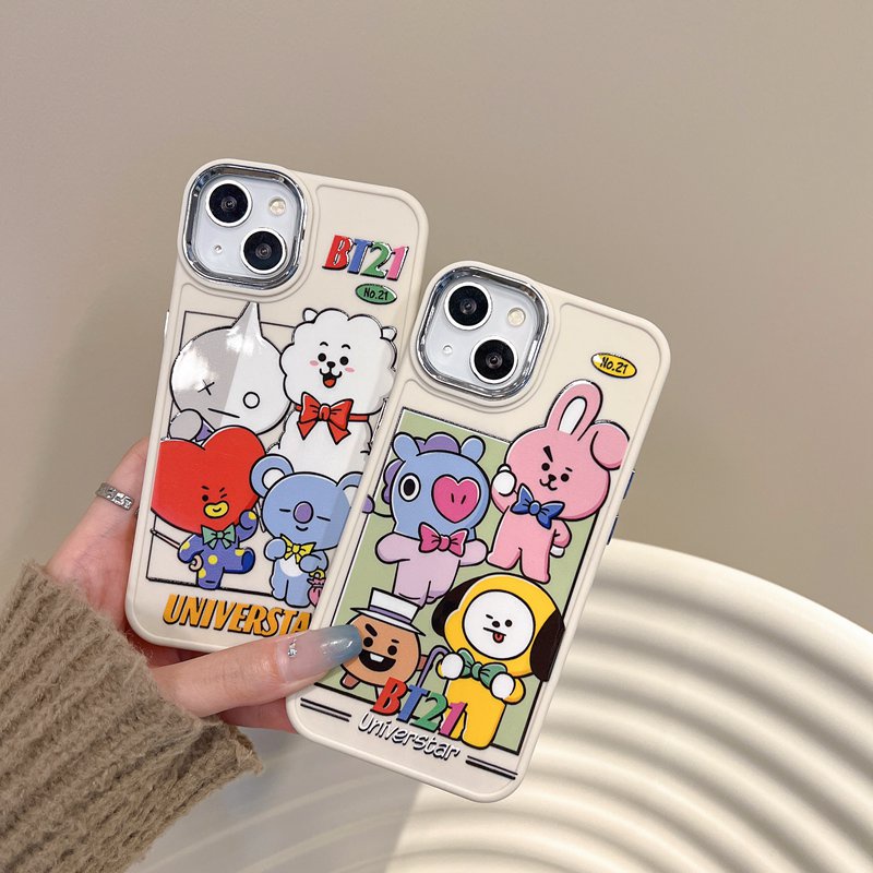 All New Electroplated Camera Skin Silicone Soft Case IPhone 11 12 13 14 Pro Max Women's Fashion Gift Cute Cartoon Phone Case BT