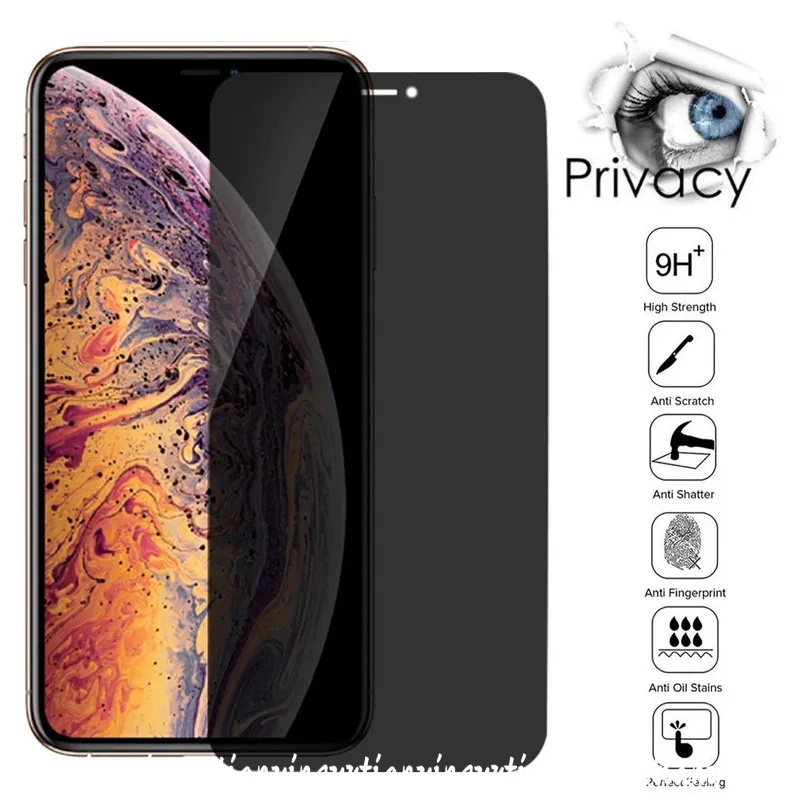 Redmi 9A 9T 10 10C 8a1 10A 8A 9C NFC Redmi Note 11 10 7 9 Pro 10 Max Plus 9s 9 8 10S POCO M4 Pro M3 X3 Pro NFC 11T 12 12x F4 F3 Privasi Anti-Spy Kaca Film Tempered Sablon