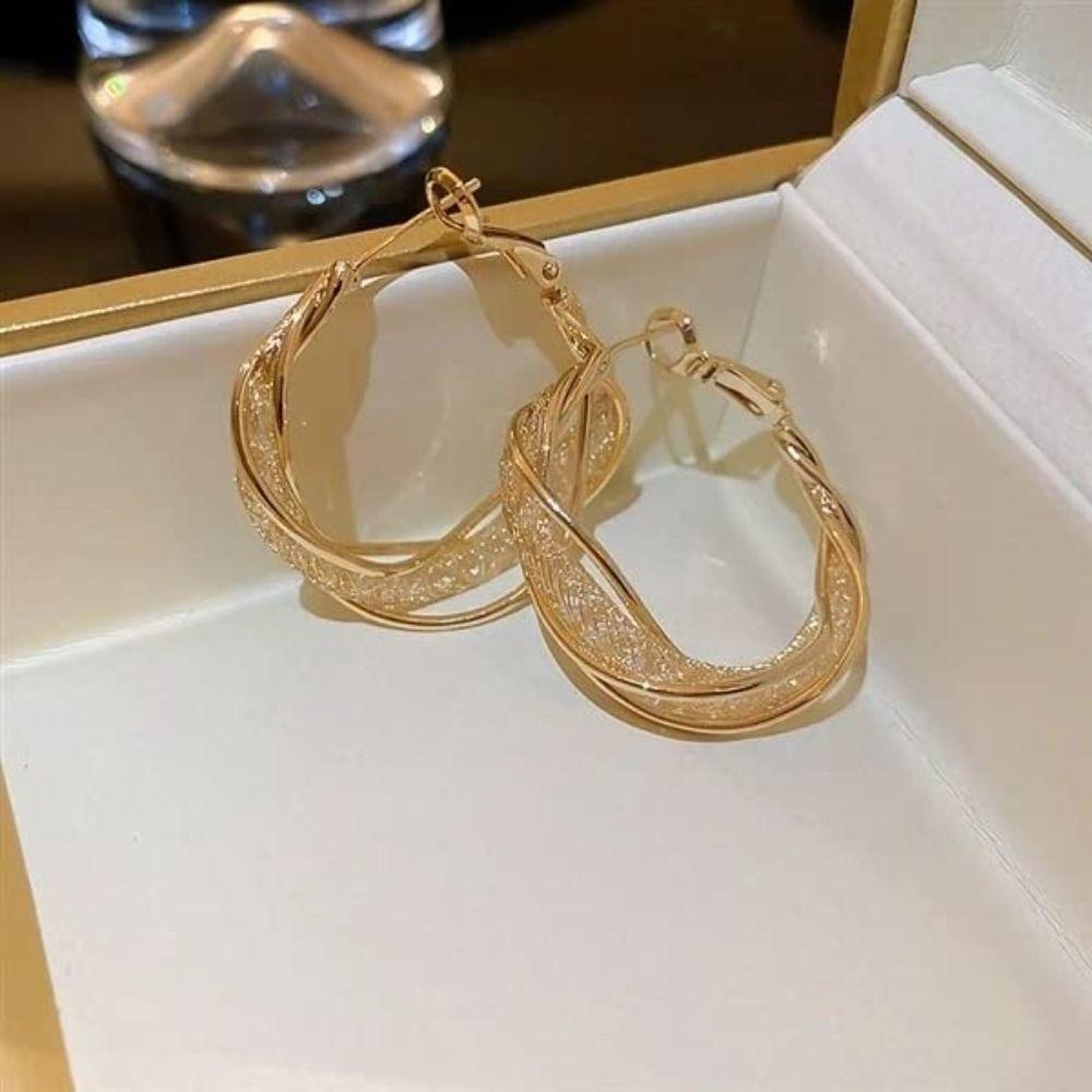 Lily Twist Earrings Perhiasan Pernikahan Perhiasan Fashion Untuk Wanita Gadis Anting Hoop