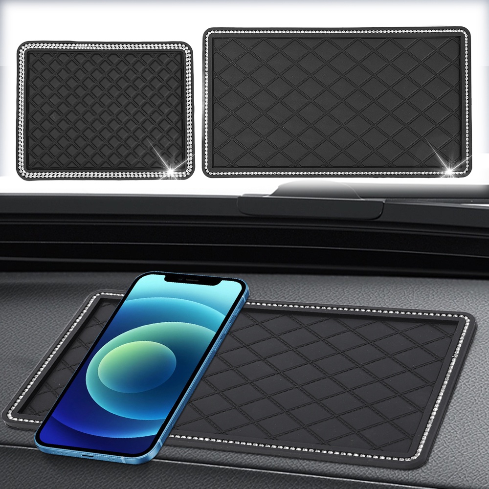 [Unggulan] Kreatif Bercahaya Air Berlian Pad Telepon Tahan Lama GPS Sticky Holder Auto Interior Aksesoris Mobil Dipasang Telepon Anti slip Pad Dashboard Mobil Non-slip Mat