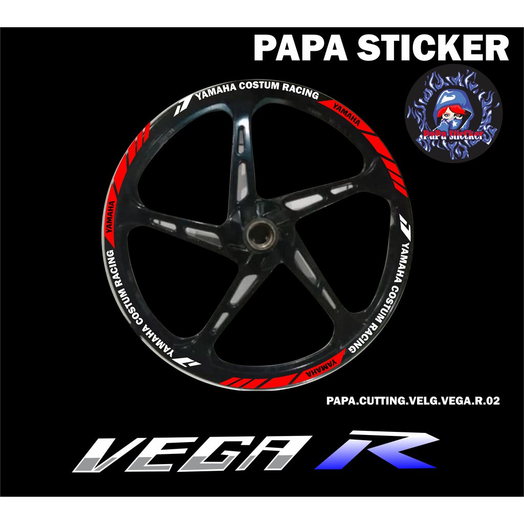 STIKER VELG VEGA R CUTTING STICKER VELG CUTTING VARIASI YAMAHA VEGA R LIS BAN/VELG 02