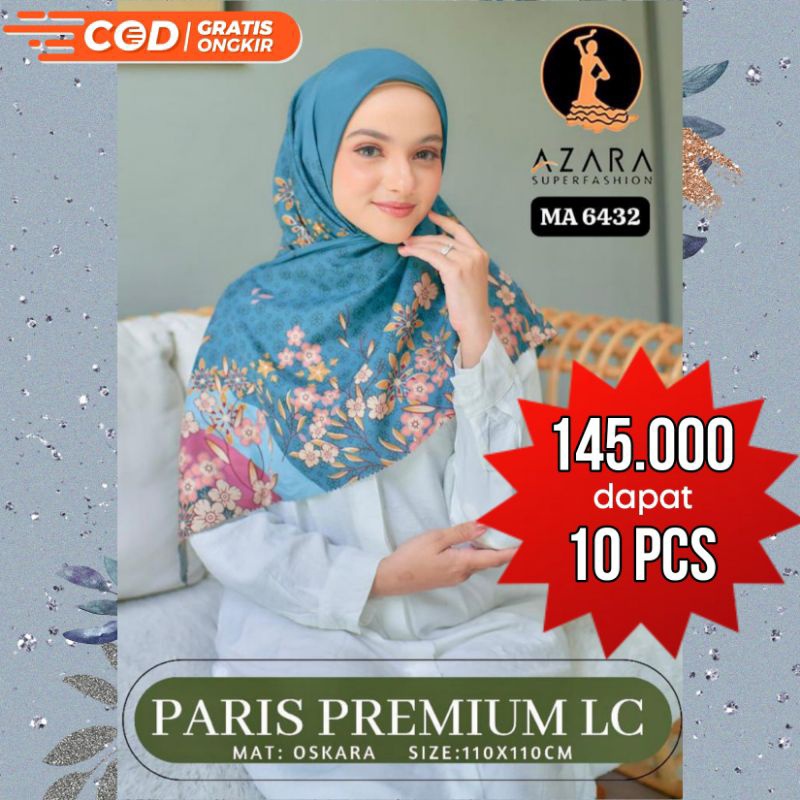 Best Seller  Hijab Azara PARIS PREMIUM LC MOTIF segiempat lasercut murah fashion muslim senorita osk