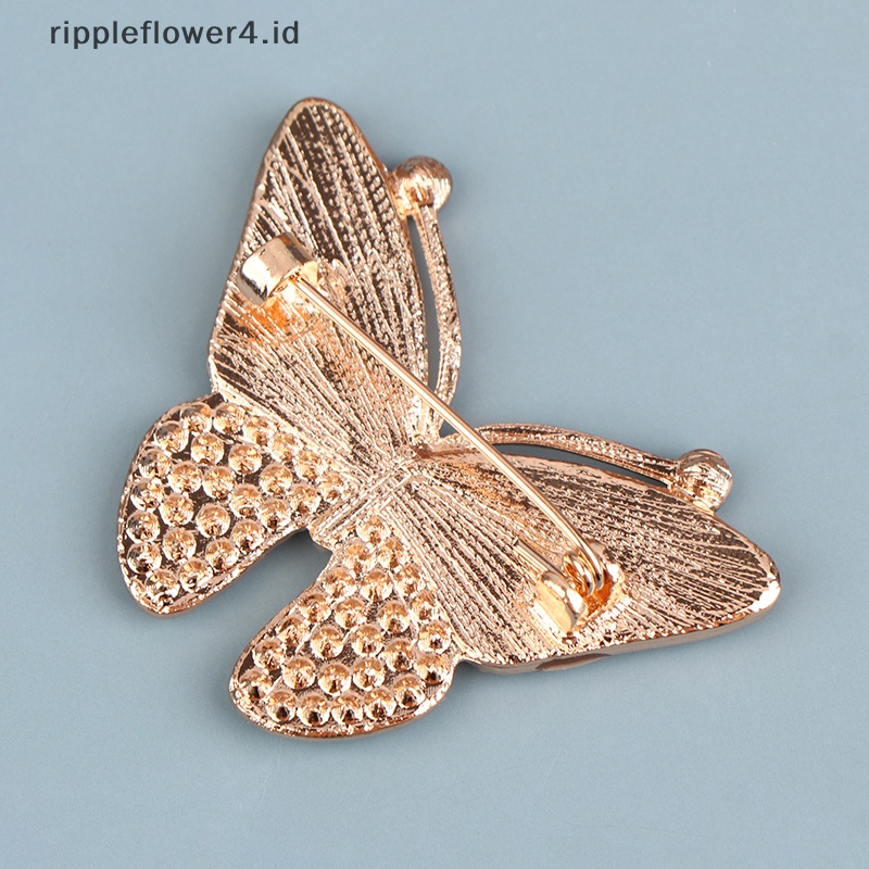 {rippleflower4.id} Berlian Imitasi Swan Butterfly Bros Untuk Wanita Berlian Imitasi Bros Fashion Pesta Pernikahan Perhiasan Aksesori Pin Bros Hadiah~