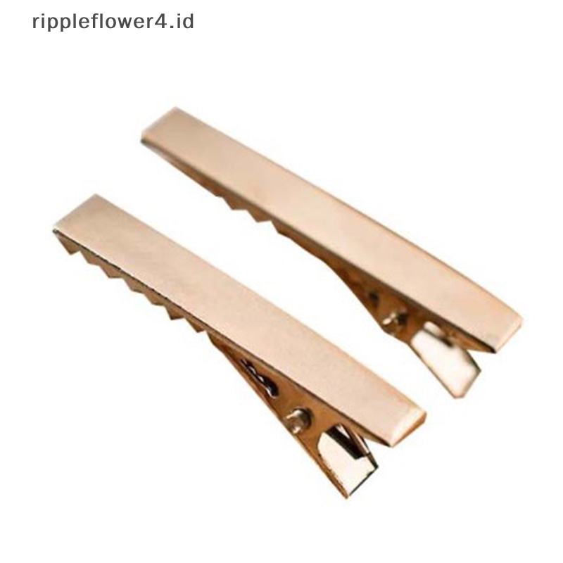 {rippleflower4.id} Klip Buaya Duckbill Klip Bahan Metal Dengan Gigi Klip Buaya Untuk Klip Rambut DIY~