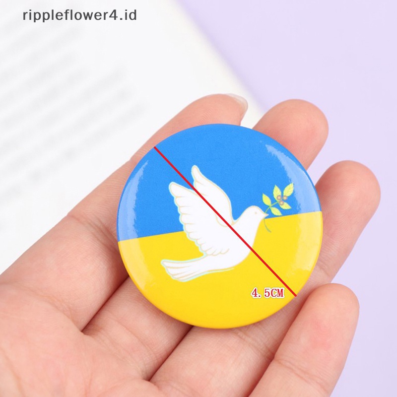 {rippleflower4.id} 1pc Bros Diplomat Ukraina Bendera Negara Pin Kerah Lencana Pin Kerah~