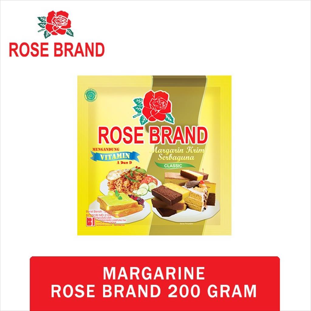 MARGARINE ROSE BRAND 200 GR MENTEGA SERBA GUNA ROSEBRAND CLASSIC HALAL