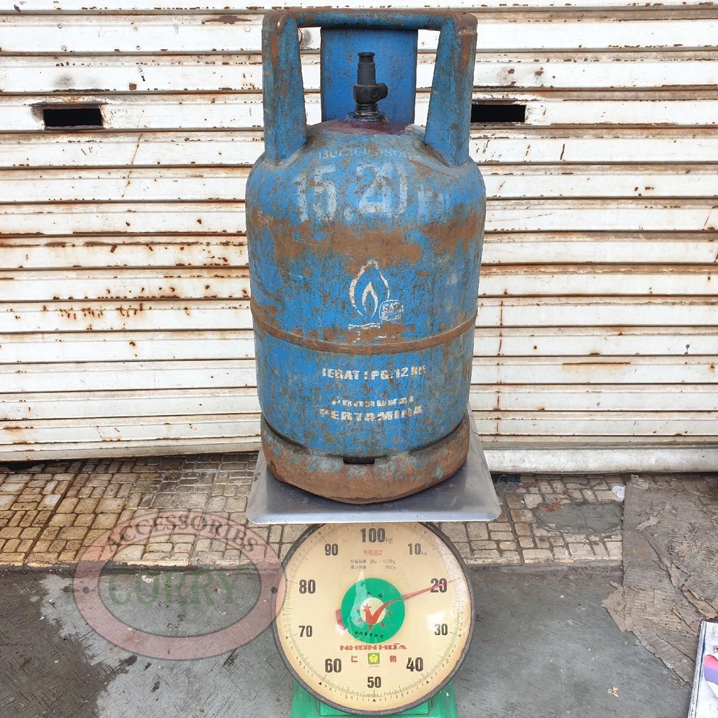 Tabung Gas Lpg Biru 12kg Bekas Berat 20 Kg Ada Isi Sedikit