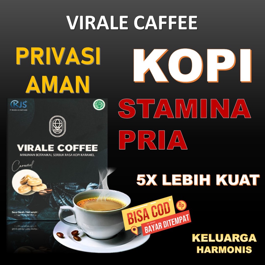 

Kopi Kuat Pria Tahan Lama VIRALE CAFFEE Penambah Stamina Pria Dewasa 100% original tanpa efek samping Aman Sudah BPOM 88