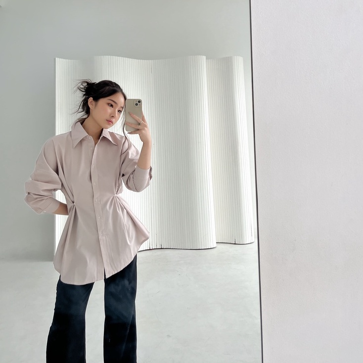 BEFAST - ZRX OOTD WANITA KEMEJA TITA / DAKOTA BUTTON SHIRT TWISTCONE / HEM Wanita Keluaran Terbaru / Fashion kekinian Remaja ABG Trendy / Kemeja Oversize Lengan Panjang Terlaris / Pakaian Casual wanita Kerja / Hem Polos Formal / Outfit Daily Wanita Remaja