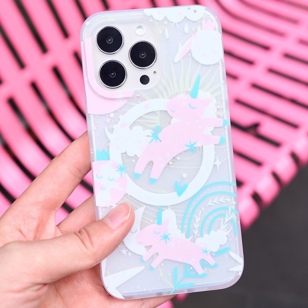 Ins Unicorn Cocok Untuk iPhone 14 Pro Max Casing Ponsel iPhone Double-layer Motif Dicetak Kompatibel Dengan Iphone13 13pro 13prm iPhone 11 11pro 14plus 12Pro Max Shockproof TPU Phone Case