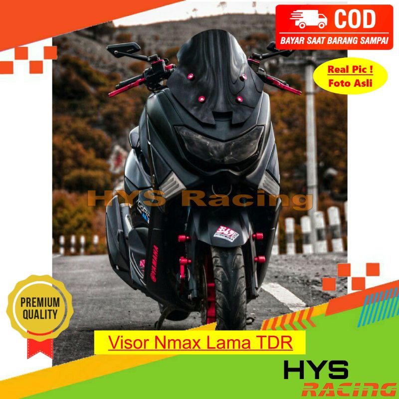 Visor Nmax Lama Model TDR Tinggi 39 cm Tebal 3 mm - Variasi Aksesoris Windshield Winsil N Max Old 20