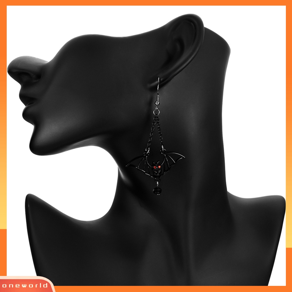 [WOD] Wanita Kreatif Bentuk Kelelawar Eardrop Kait Anting Perhiasan Hadiah Dekorasi Halloween