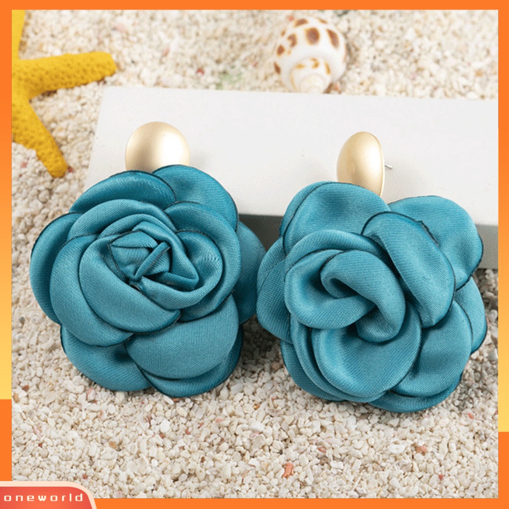 [WOD] 1pasang Anting Wanita Desain Baik Hadiah Sempurna Perhiasan Aksesoris Retro Bunga Mawar Stud Earrings Untuk Pacaran