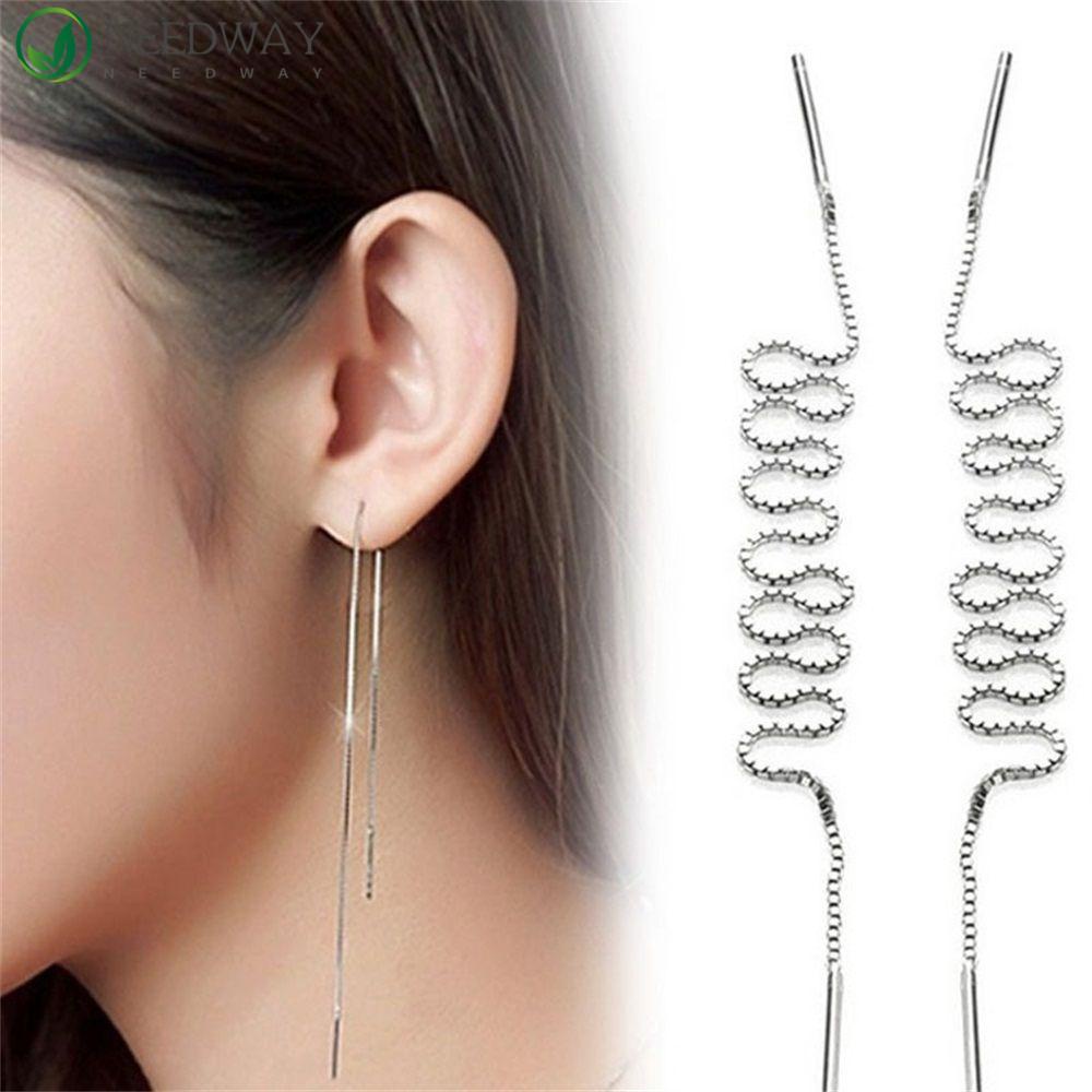 Needway Ear Line Korea Plated Line Chain Ear Anting Panjang