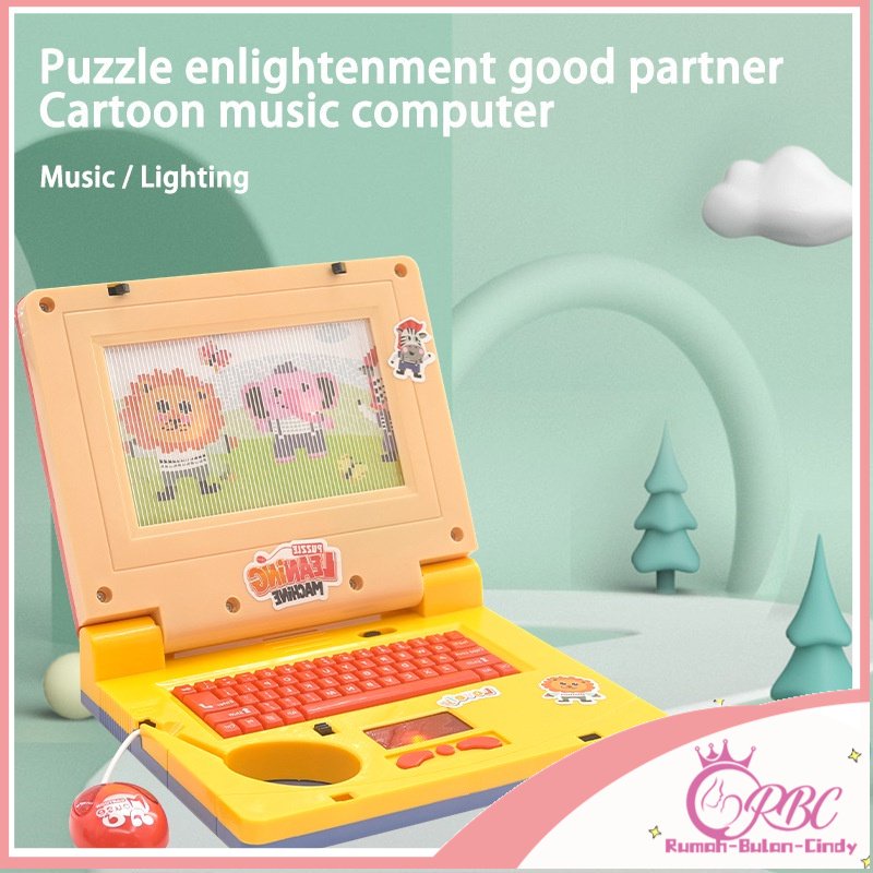 【COD】Mainan Simulasi Laptop Edukasi Anak Baby Imitation laptop learning machine/catoon music computer/Mainan Edukasi Bayi
