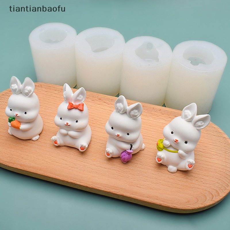 [tiantianbaofu] Lovely Animal Rabbit Bunny Sabun Cetakan Silikon Buatan Tangan Craft Molds Butik