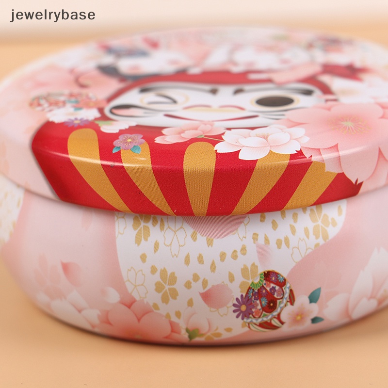 [jewelrybase] 1pc Tinplate Bulat Macaron Dessert Box Penyimpanan Kecil Koin Perhiasan Candy Case Butik