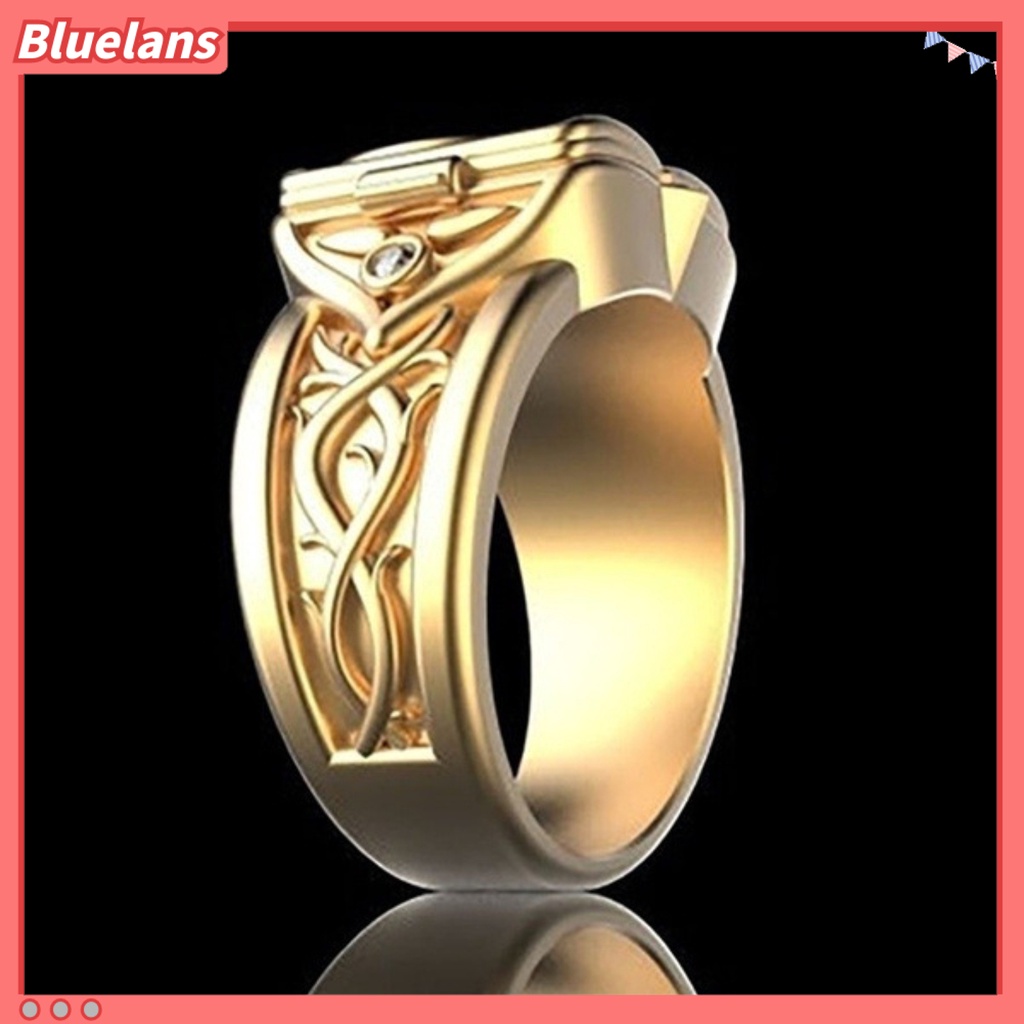 [BLS] Pria Fashion Tidak Teratur Cekung Cembung Dapat Dibuka Tutup Cincin Kreatif Perhiasan Hadiah