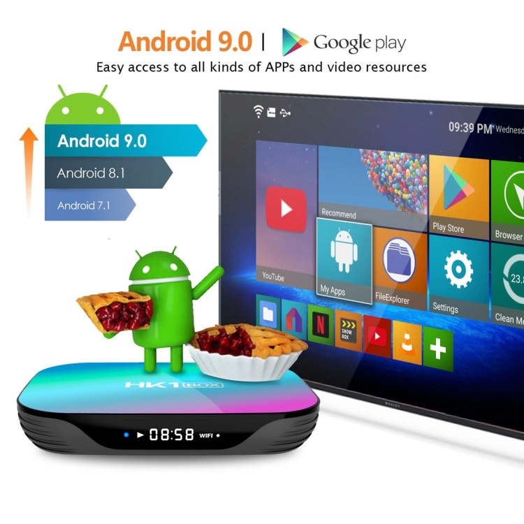 HK1 BOX S905X3 - Android 9 Smart Android TV Box 8K - RAM 4GB ROM 32GB
