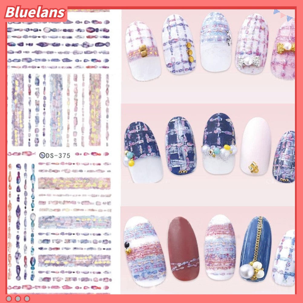 [BLM] Stiker Nail Art Transfer Air Harajuku Elemen Bulan Kucing Tengkorak Kuku Decal Decor