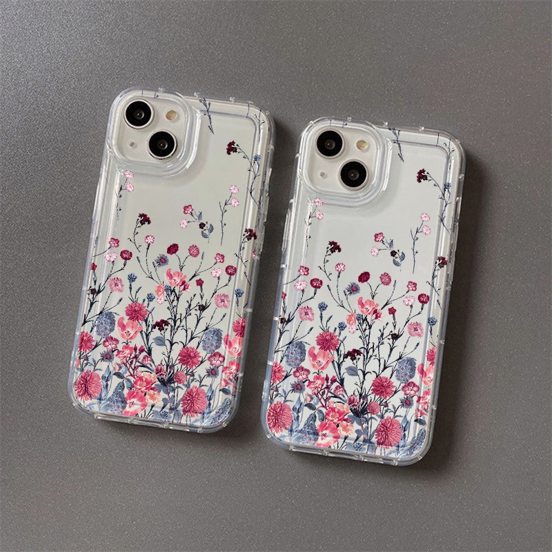 Art Floral Flower Case Untuk Samsung A12 A10 A10S A14 A13 A11 A31 EU A51 A52 A52S A50 A50S A30S A32 A33 A03 A22 A23 A71 A73 A02 A03 S22 S23 Plus Ultra FE Airbag Shockproof Cover