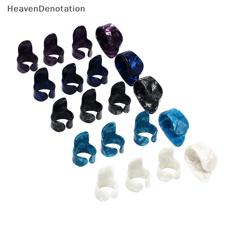 [HeavenDenotation] 4pcs /set 1kaki Jempol+3Jari Picks Gitar Plectrum Gitar Untuk Gitar Elektrik HDV