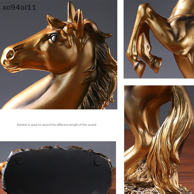 Xo Patung Resin Golden White Black Horse Figure Nordic Abstract Ornaments Figurines OL