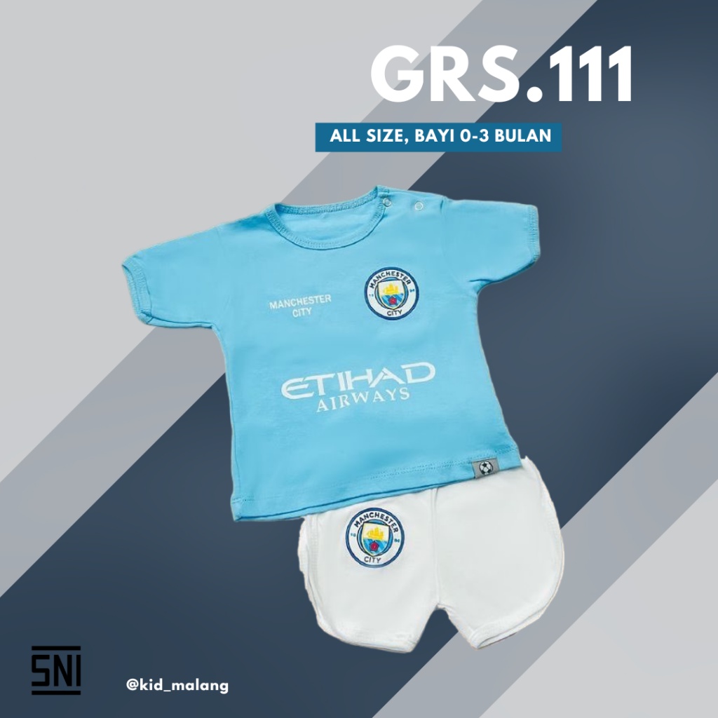 SETELAN BOLA BAYI MANCHESTER CITY | BAJU BOLA 0 - 3 BULAN