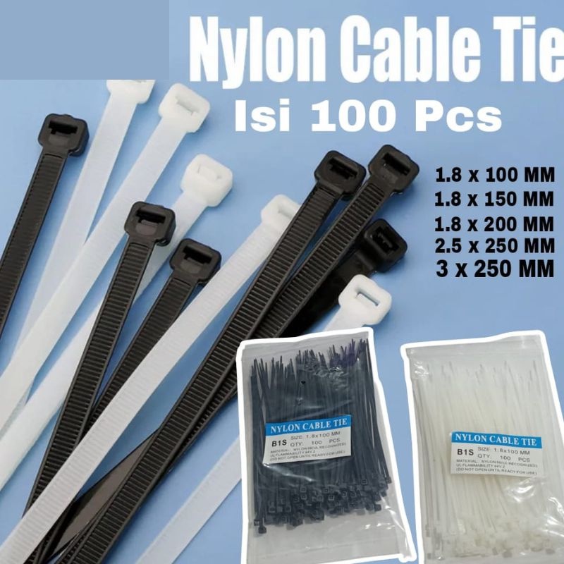 Kabel Ties Nylon Kabel Pengikat 2.5 / 3mm Panjang 25cm