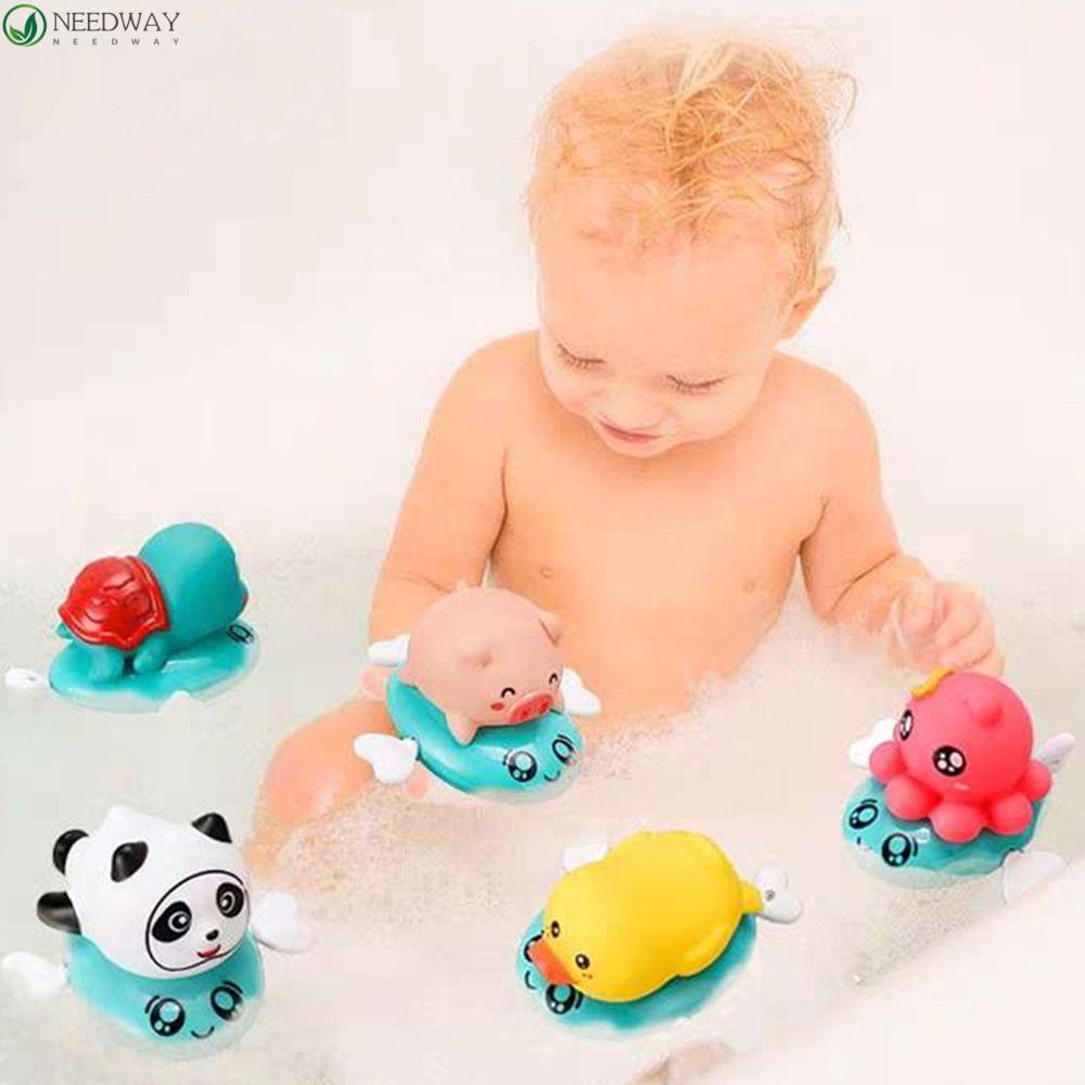 Needway Bayi Angin Mainan Mode Indah Air Menyenangkan Bebek Plastik Semen Babi Panda Bermain Air Yacht Toy