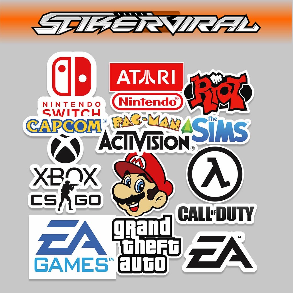 

STIKER PACK 16pcs GAME STIKER AESTHETIC LAPTOP AKSESORIS HP ANTI AIR MOTIF HELM