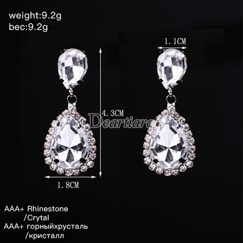 Anting Kristal Berkilau Fashion Untuk Aksesoris Wanita