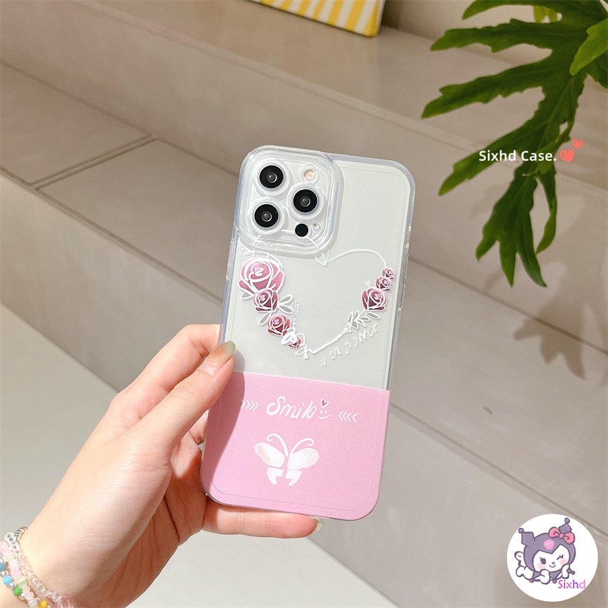 IPHONE Kompatibel Untuk Iphone14 13 12 11 Pro Max SE2020 X XR Xs Max7 8 6 6s Plus Fashion Ins Love Butterfly Silicon Phone Case Lembut TPU Shockproof Cover